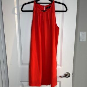 BCBGMaxazria Lynzie pleated halter shift dress